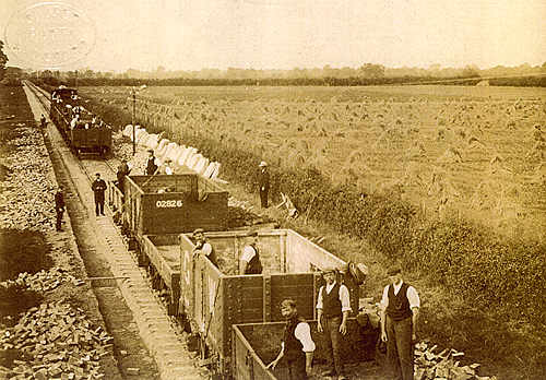 Kelmscott & Langford station under construction in 1907