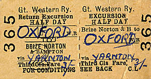 Brize Norton & Bampton to Oxford ticket