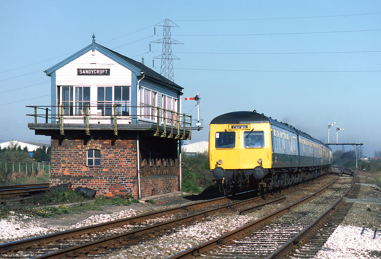 Class 120 DMU Sandycroft 24 April 1984